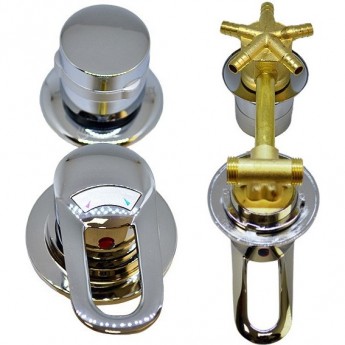 Смеситель ERLIT 5-и режимный 120 мм в сборе выводы под хомут Смеситель ERLIT 5-и режимный 120 мм в сборе выводы под хомут